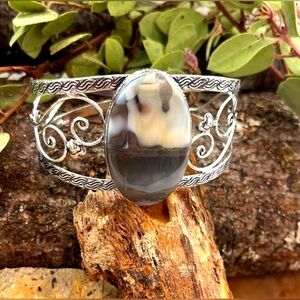 Orca Agate Bracelet Cuff